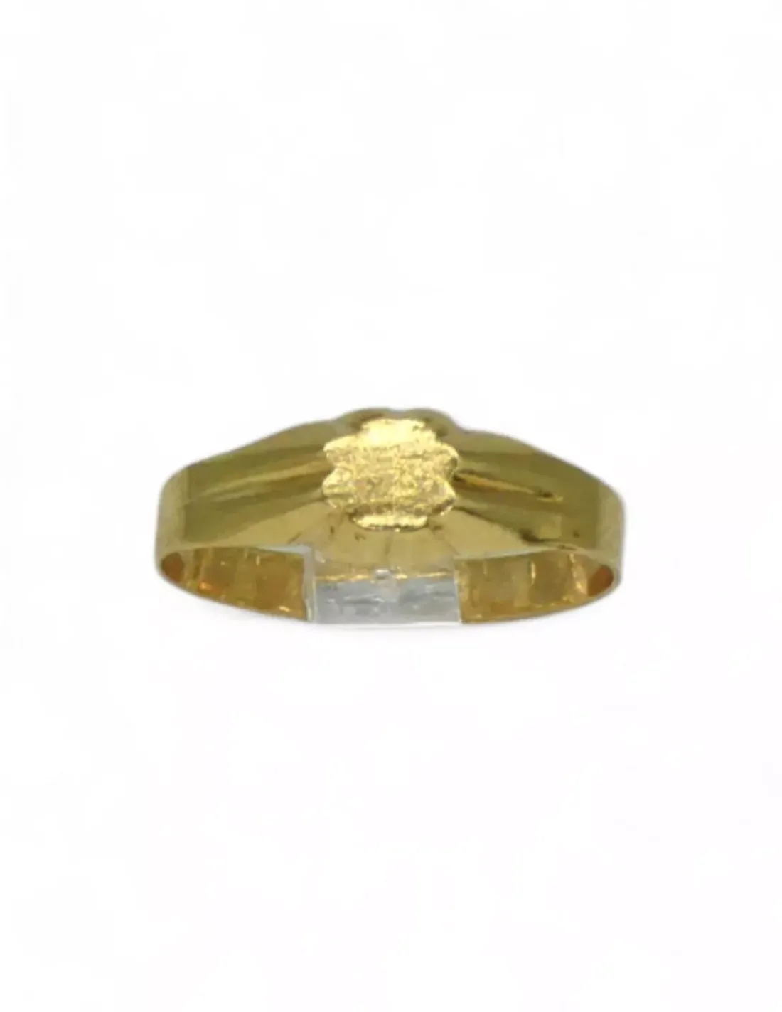 Flash Sale Sello bebé cuadrado placa satinada lateral líneas oro 18k - T.5 Sellos | Anillos De Oro