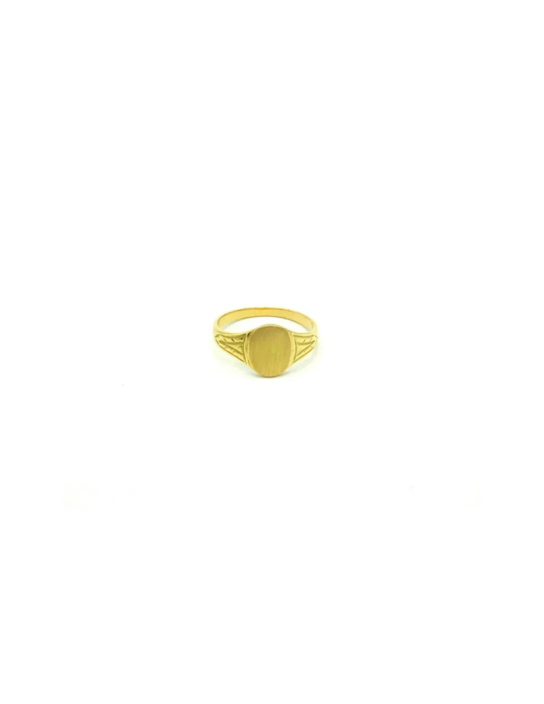 Clearance Sello comunión tallado placa ovalada oro 18k Sellos