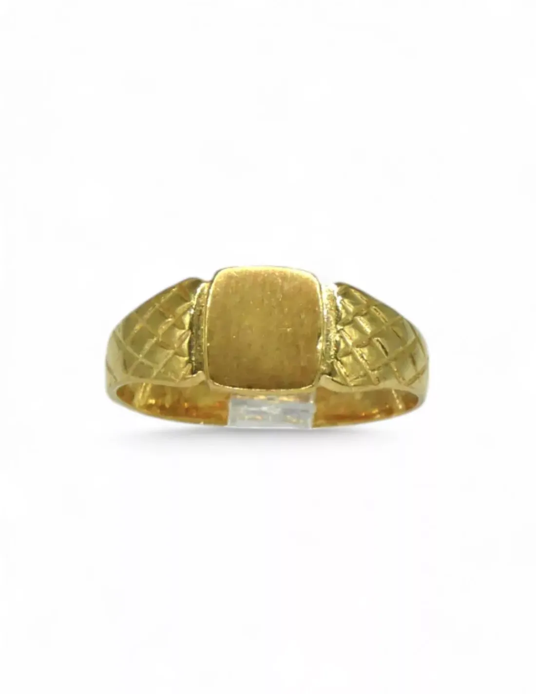 Fashion Sello labrado cojín oro 18k -T.12 Sellos | Anillos De Oro