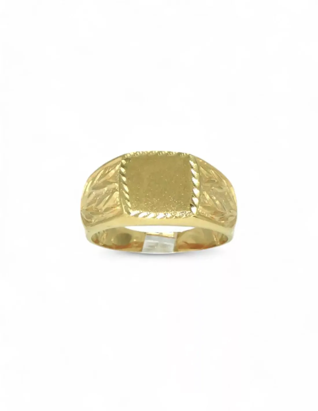 Best Sello laterales labrados oro 18k - T.26 Sellos | Anillos De Oro