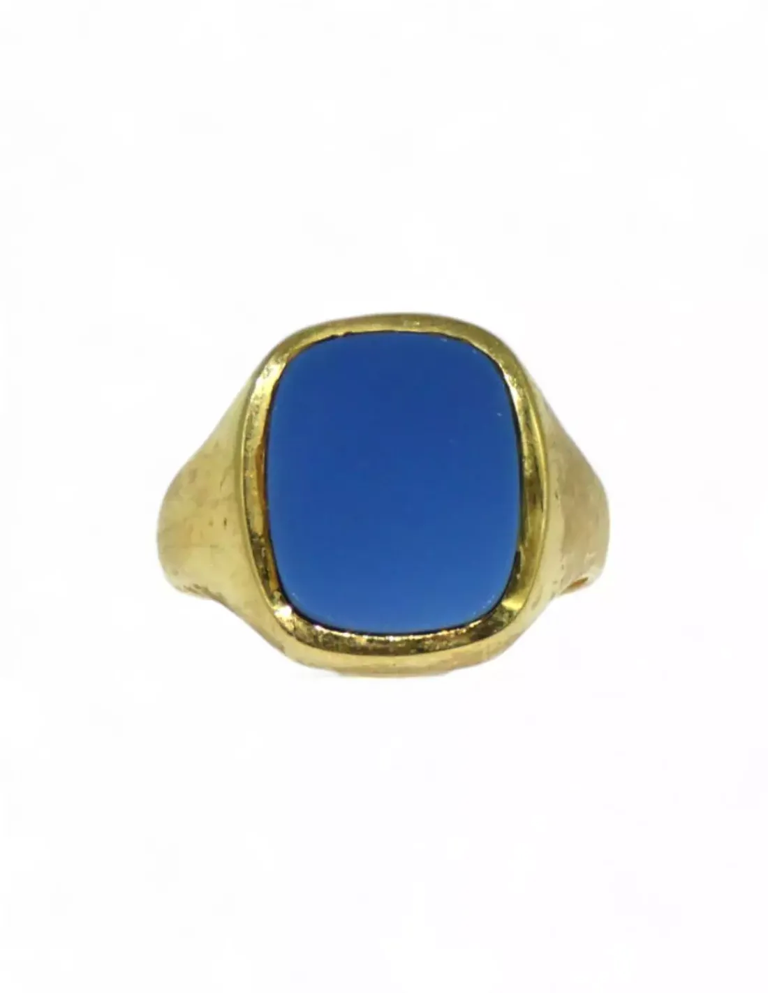 Best Sale Sello piedra azul oro 18k - T.11 Sellos | Anillos De Oro