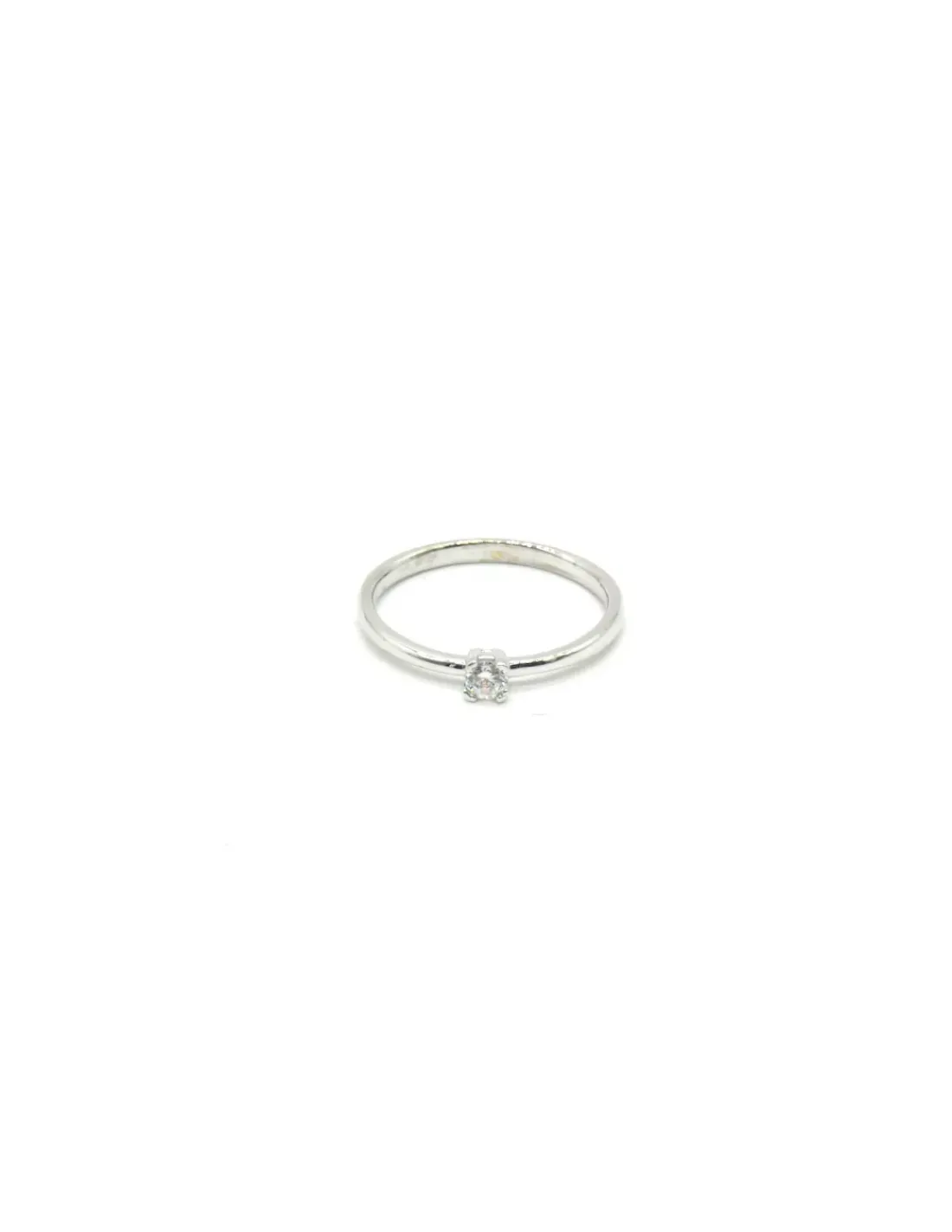 New Solitario 4 garras montura cuadrada oro blanco 18k Anillos De Oro Blanco | Anillos