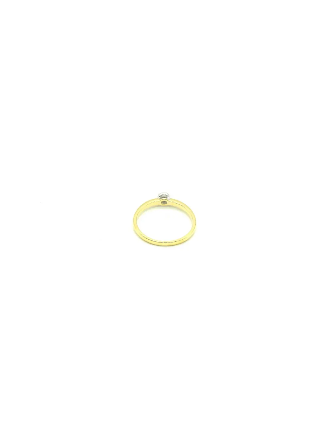 Fashion Solitario chatón oro bicolor 18k Anillos De Oro | Anillos