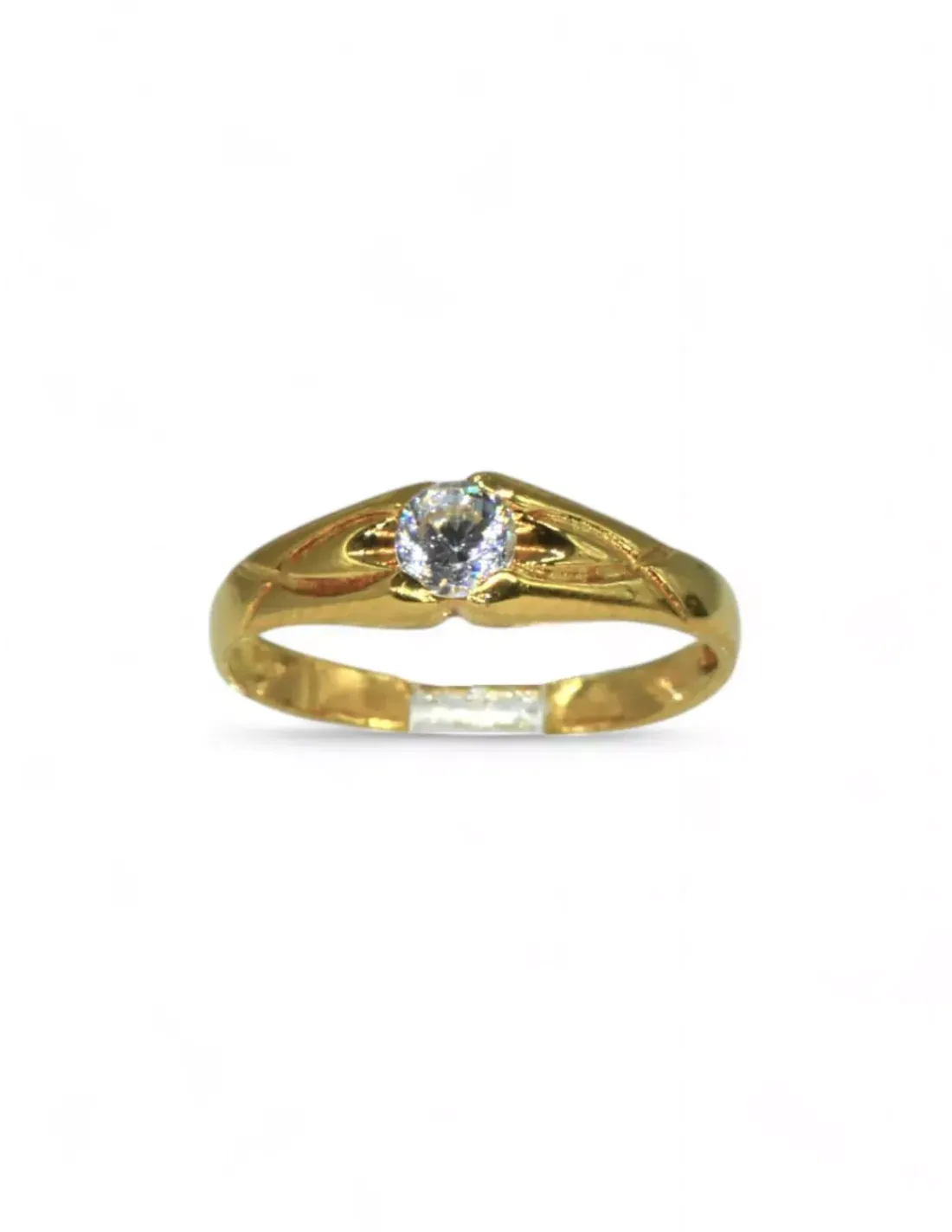 Hot Solitario circonita oro 18k - T.11 Anillos De Oro | Anillos