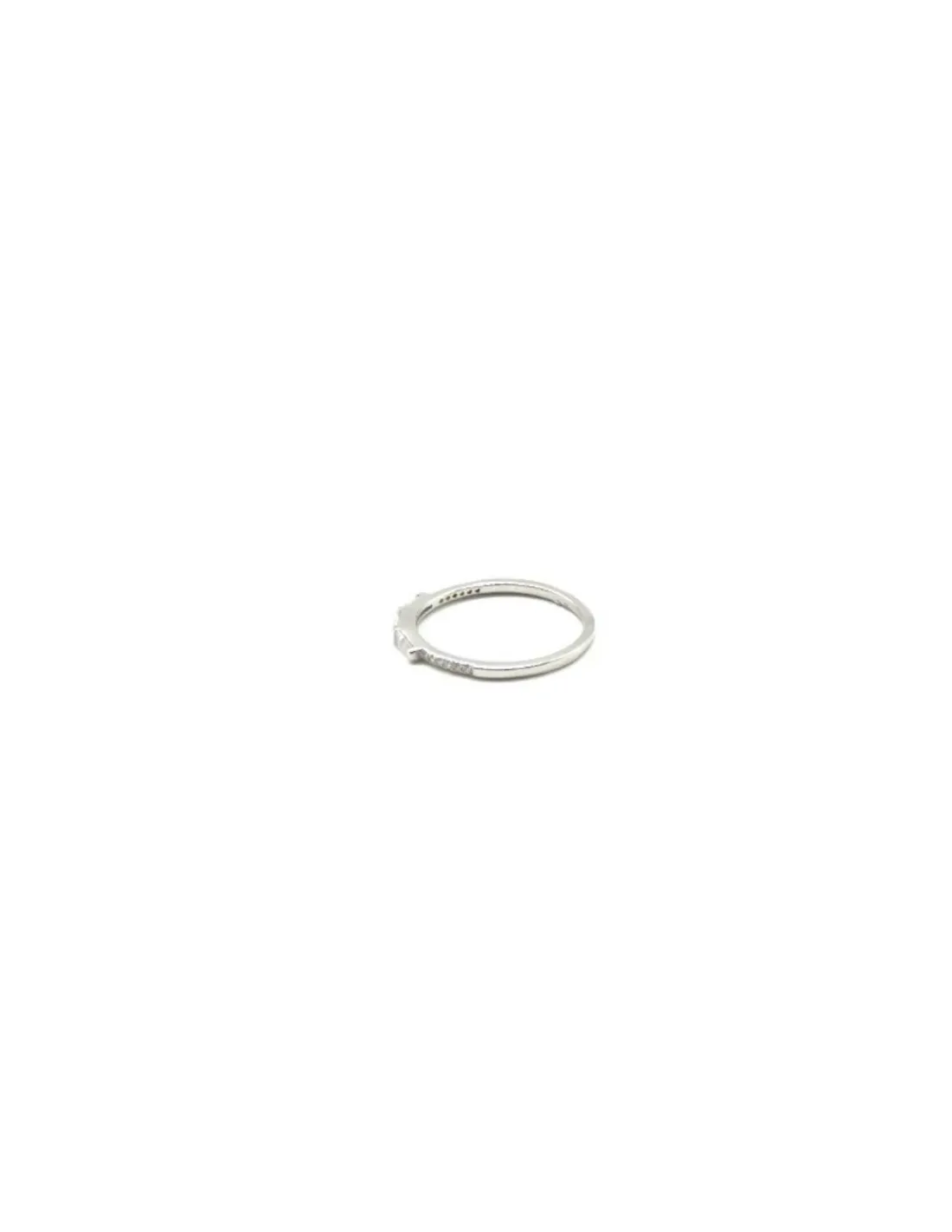 Cheap Sortija hilera circonitas en baguette plata Anillos De Plata | Anillos