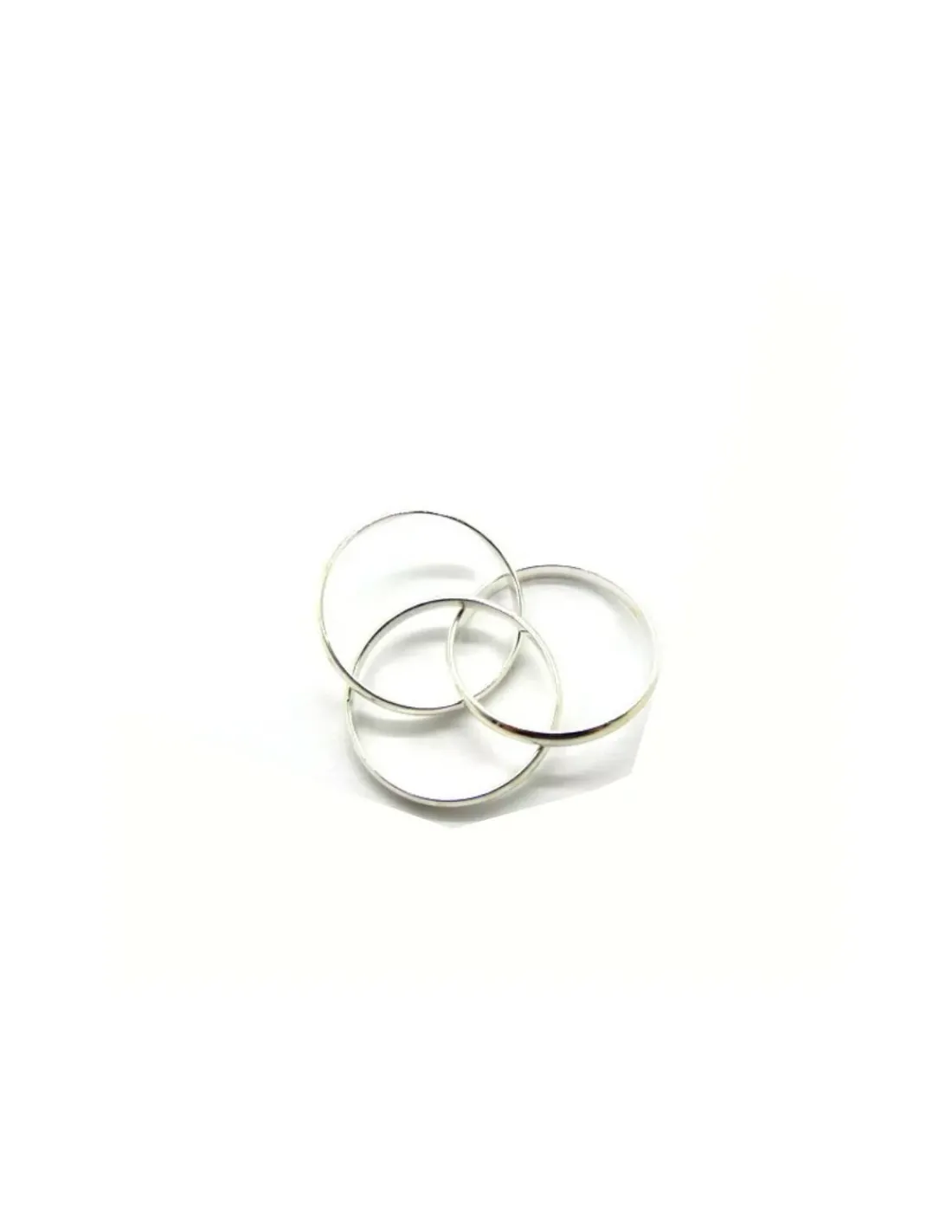 Online Sortija triple alianza enlazada plata Anillos De Plata | Anillos