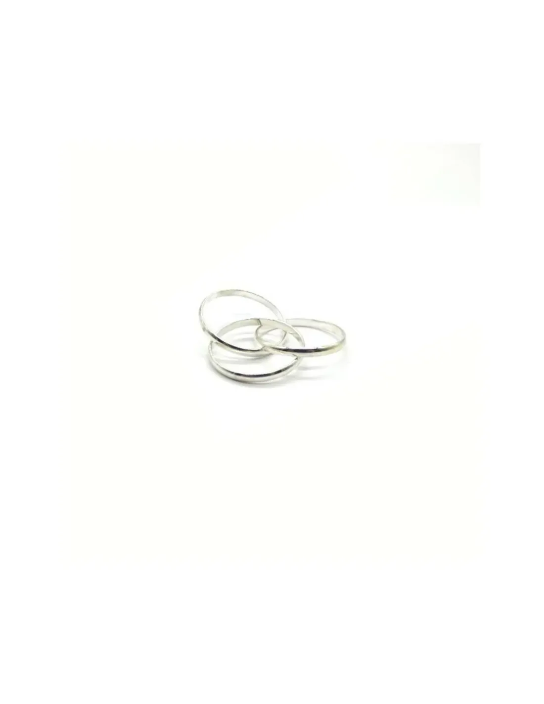 Online Sortija triple alianza enlazada plata Anillos De Plata | Anillos