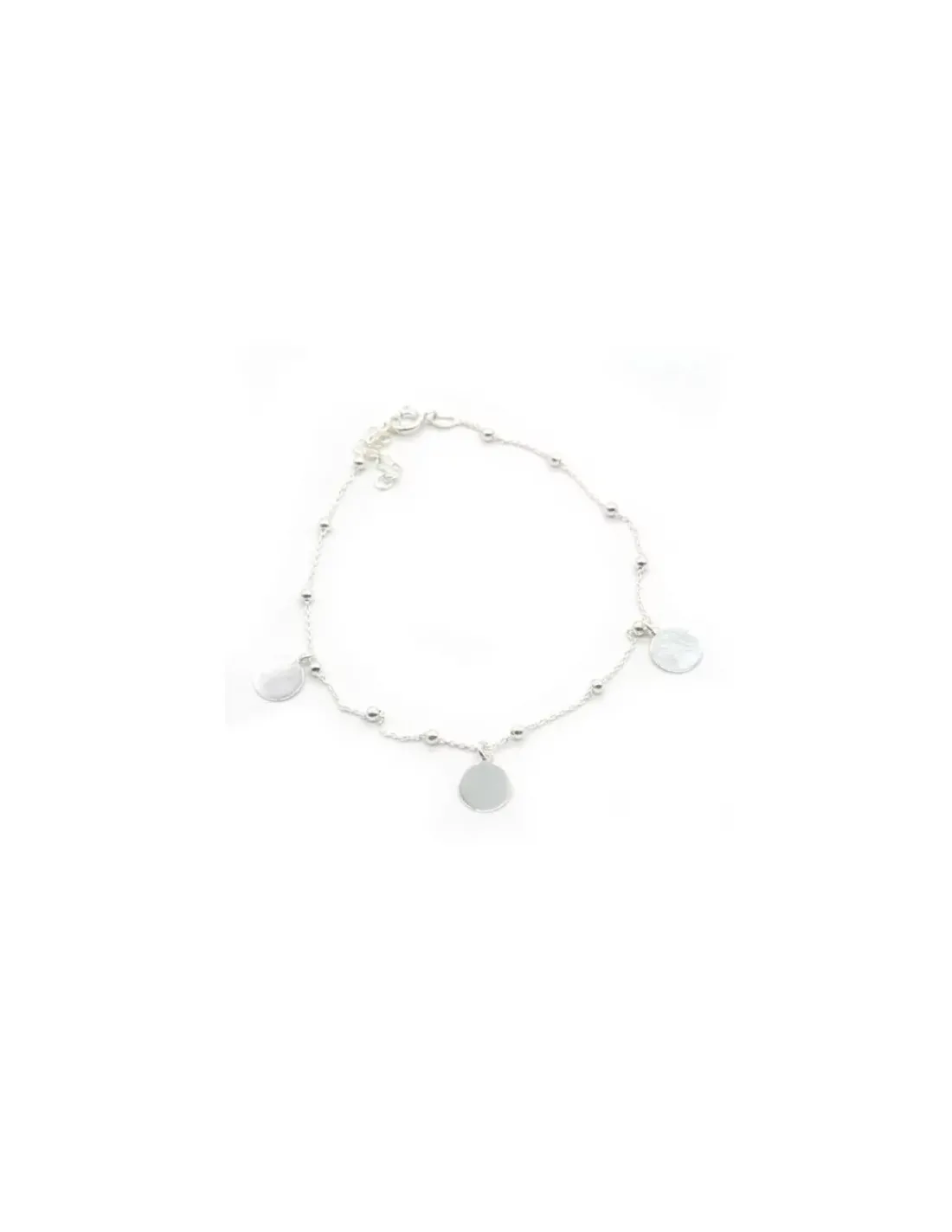 Flash Sale Tobillera bolas charms moon plata - 20 cm Más Joyas